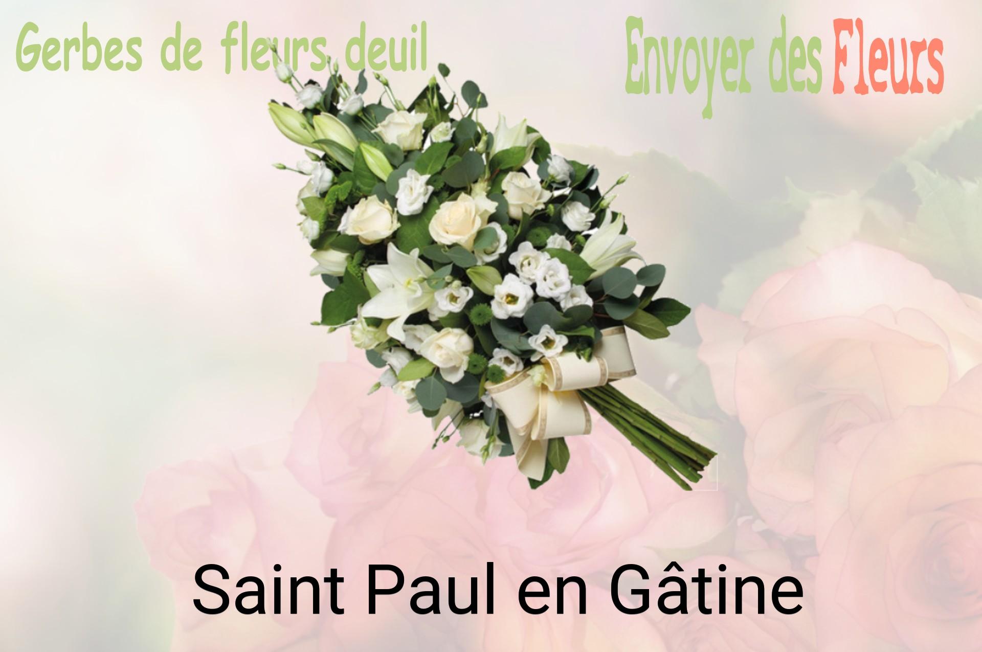 Gerbe de fleurs de deuil livrée à Saint-Paul-en-Gâtine